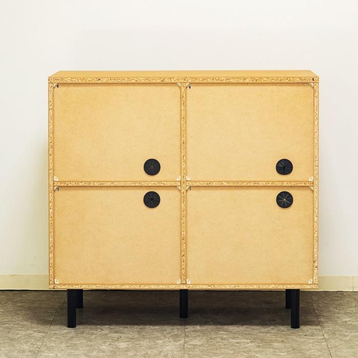 キャビネット コンソール 90cm ラタン風 ナチュラル おしゃれ 北欧 和モダン アジアン カントリー 木製 レトロ ヴィンテージ リビング収納 モダン 電話台 FAX台 | ブランド登録なし | 05