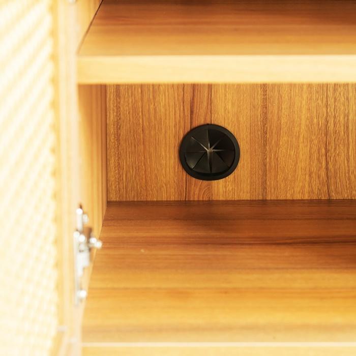 キャビネット コンソール 90cm ラタン風 ナチュラル おしゃれ 北欧 和モダン アジアン カントリー 木製 レトロ ヴィンテージ リビング収納 モダン 電話台 FAX台 | ブランド登録なし | 06