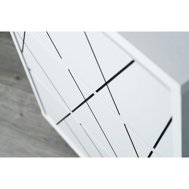 チェスト タンス 3段 箪笥 たんす 引出し収納 幾何学模様 木製 おしゃれ デザイン リビング収納 韓国風 かっこいい ナチュラル ホワイト 北欧 カントリー 白家具 | ブランド登録なし | 11