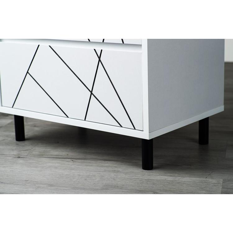 チェスト タンス 3段 箪笥 たんす 引出し収納 幾何学模様 木製 おしゃれ デザイン リビング収納 韓国風 かっこいい ナチュラル ホワイト 北欧 カントリー 白家具 | ブランド登録なし | 12