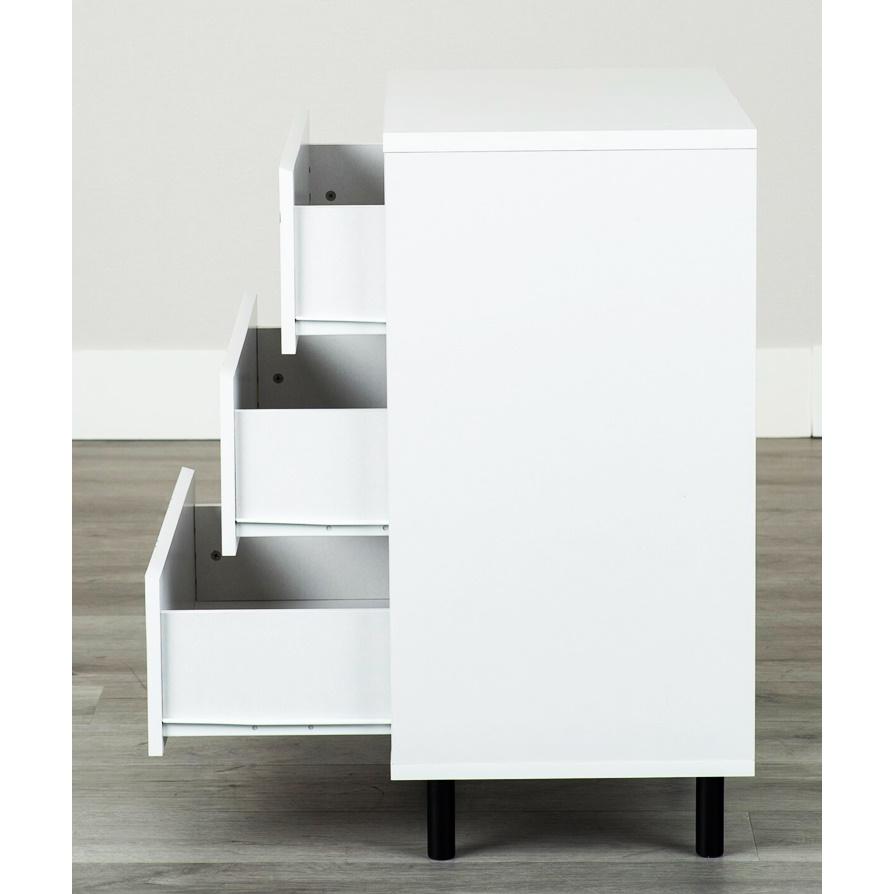 チェスト タンス 3段 箪笥 たんす 引出し収納 幾何学模様 木製 おしゃれ デザイン リビング収納 韓国風 かっこいい ナチュラル ホワイト 北欧 カントリー 白家具 | ブランド登録なし | 06