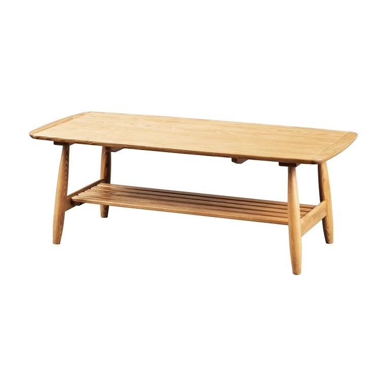 センターテーブル ローテーブル 座卓 棚付き 幅110 木製 長方形 角型 収納付き リビングテーブル 角丸 おしゃれ シンプル 北欧 カントリー 和モダン ナチュラル | ブランド登録なし | 01