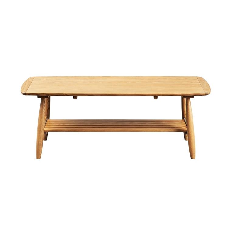 センターテーブル ローテーブル 座卓 棚付き 幅110 木製 長方形 角型 収納付き リビングテーブル 角丸 おしゃれ シンプル 北欧 カントリー 和モダン ナチュラル | ブランド登録なし | 02