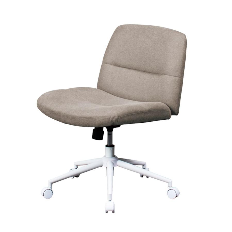 デスクチェア ワイド座面 アームレス 肘無 ファブリック 布張り キャスター付き 回転式 おしゃれ ベージュ グレー イエロー オフィスチェア ワークチェア パソコ | ブランド登録なし | 04