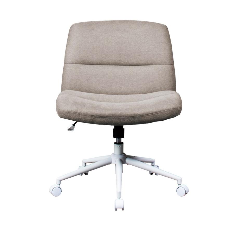 デスクチェア ワイド座面 アームレス 肘無 ファブリック 布張り キャスター付き 回転式 おしゃれ ベージュ グレー イエロー オフィスチェア ワークチェア パソコ | ブランド登録なし | 05