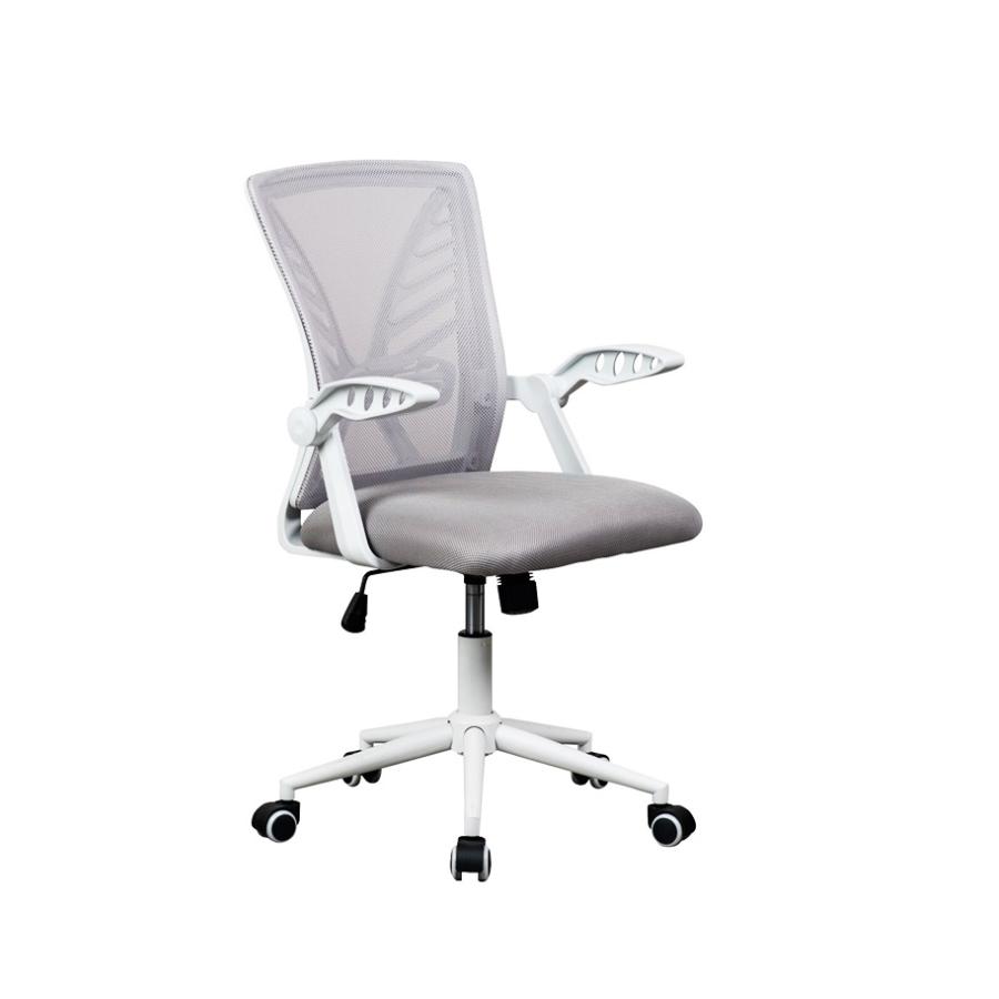 オフィスチェア ワークチェア ランバーサポート メッシュ 肘掛付き キャスター付き 回転式 高さ調整 ライトグレー ダークグレー 高さ調節 会議室 会社 事務所 昇 | ブランド登録なし | 01