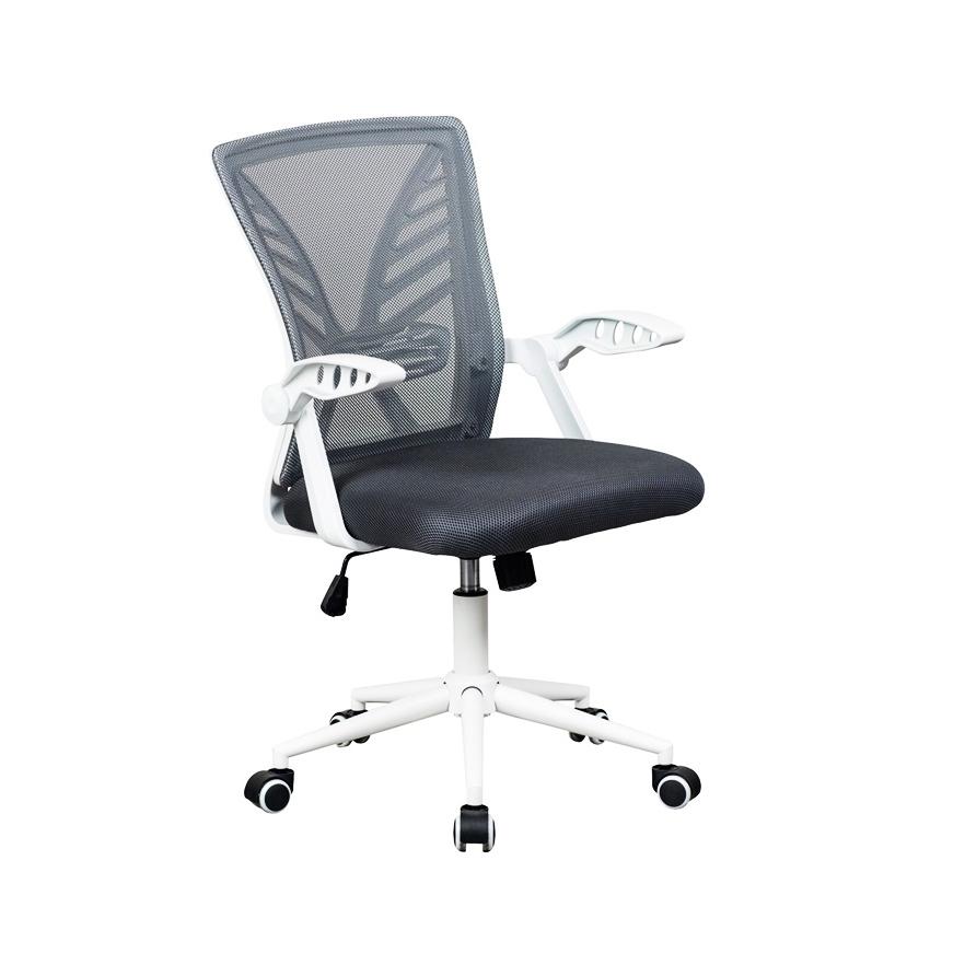 オフィスチェア ワークチェア ランバーサポート メッシュ 肘掛付き キャスター付き 回転式 高さ調整 ライトグレー ダークグレー 高さ調節 会議室 会社 事務所 昇 | ブランド登録なし | 02