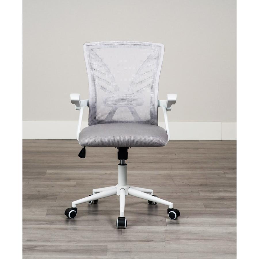 オフィスチェア ワークチェア ランバーサポート メッシュ 肘掛付き キャスター付き 回転式 高さ調整 ライトグレー ダークグレー 高さ調節 会議室 会社 事務所 昇 | ブランド登録なし | 03