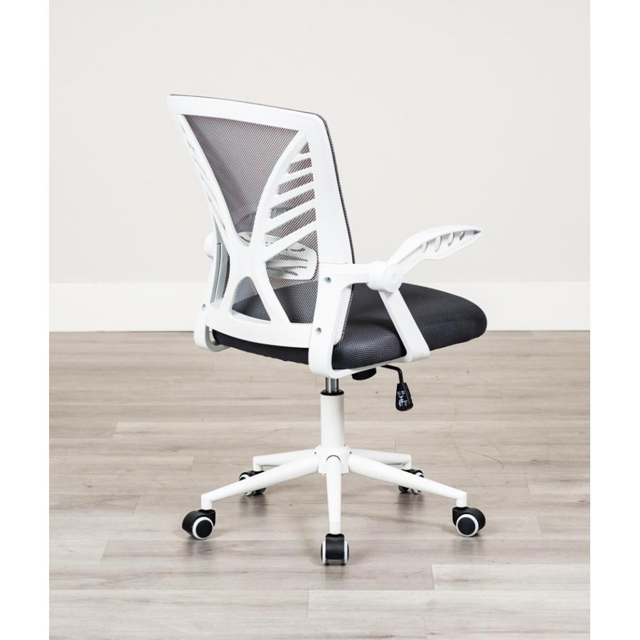 オフィスチェア ワークチェア ランバーサポート メッシュ 肘掛付き キャスター付き 回転式 高さ調整 ライトグレー ダークグレー 高さ調節 会議室 会社 事務所 昇 | ブランド登録なし | 06