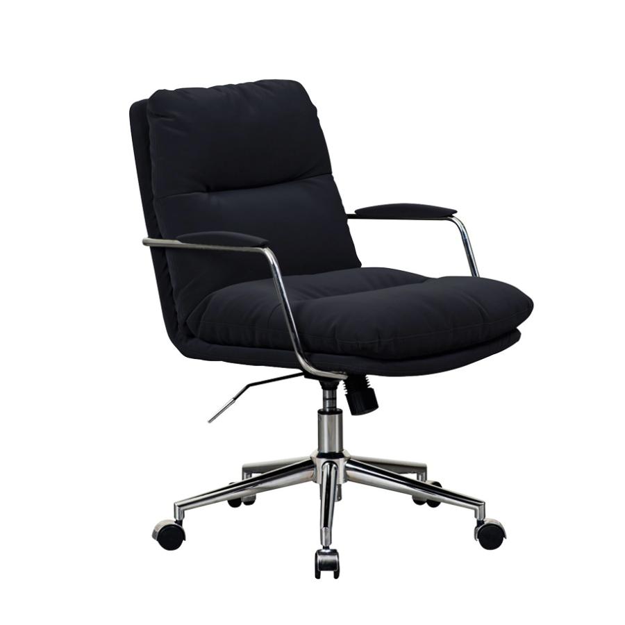 オフィスチェア 肘付き ファブリック キャスター付き 回転式 高さ調節 書斎チェア ワークチェア デスクチェア アームチェア パソコンチェア 高さ調整 会社 事務 | ブランド登録なし | 02