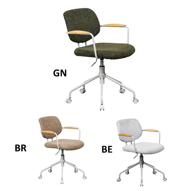 オフィスチェア 肘付き ファブリック キャスター付き 回転式 高さ調節 書斎チェア ワークチェア 木肘 デスクチェア アームチェア パソコンチェア 高さ調整 会社 | ブランド登録なし