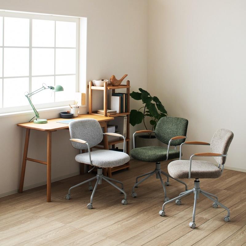 オフィスチェア 肘付き ファブリック キャスター付き 回転式 高さ調節 書斎チェア ワークチェア 木肘 デスクチェア アームチェア パソコンチェア 高さ調整 会社 | ブランド登録なし | 13