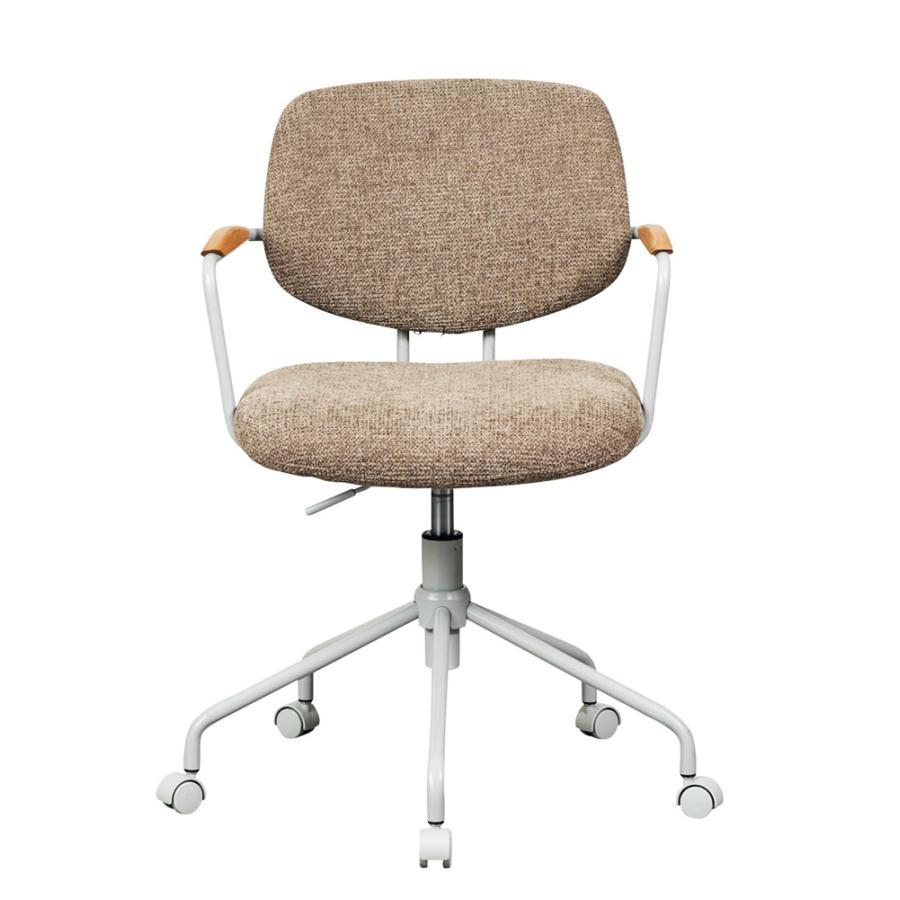 オフィスチェア 肘付き ファブリック キャスター付き 回転式 高さ調節 書斎チェア ワークチェア 木肘 デスクチェア アームチェア パソコンチェア 高さ調整 会社 | ブランド登録なし | 04