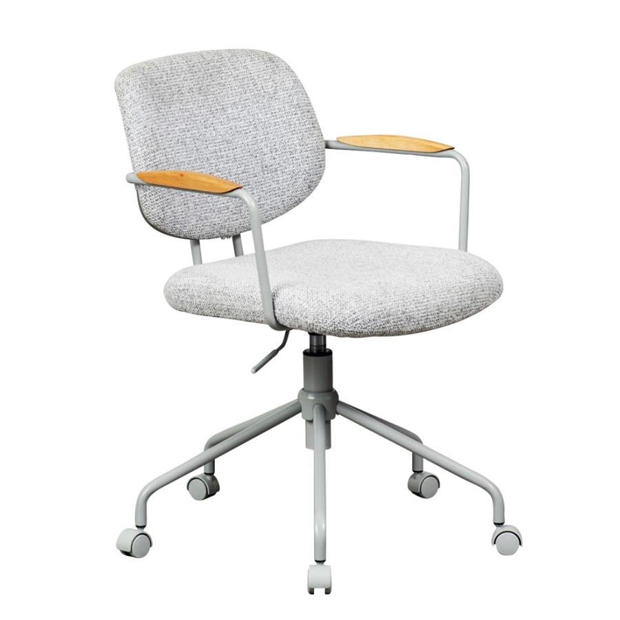 オフィスチェア 肘付き ファブリック キャスター付き 回転式 高さ調節 書斎チェア ワークチェア 木肘 デスクチェア アームチェア パソコンチェア 高さ調整 会社 | ブランド登録なし | 05