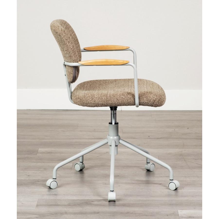 オフィスチェア 肘付き ファブリック キャスター付き 回転式 高さ調節 書斎チェア ワークチェア 木肘 デスクチェア アームチェア パソコンチェア 高さ調整 会社 | ブランド登録なし | 07