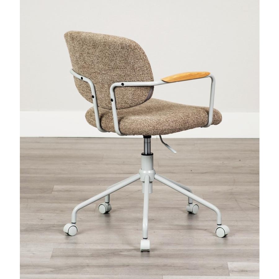 オフィスチェア 肘付き ファブリック キャスター付き 回転式 高さ調節 書斎チェア ワークチェア 木肘 デスクチェア アームチェア パソコンチェア 高さ調整 会社 | ブランド登録なし | 08