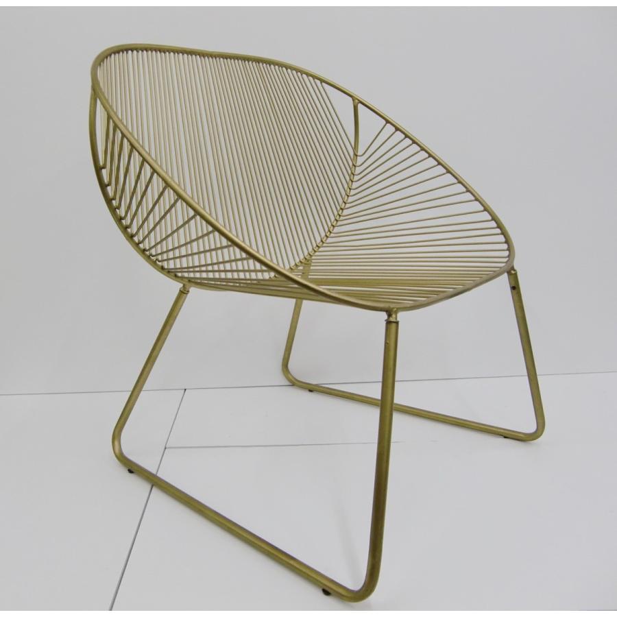 ワイドチェアー ゴールド アイアン パーソナルチェア 1人掛け 1人用 カフェチェアー リビング チェア 椅子 イス アンティーク おしゃれ |  | 02