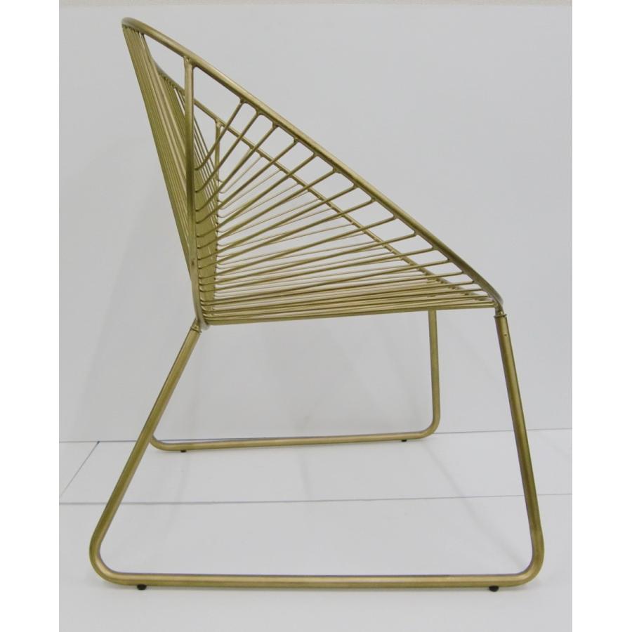 ワイドチェアー ゴールド アイアン パーソナルチェア 1人掛け 1人用 カフェチェアー リビング チェア 椅子 イス アンティーク おしゃれ |  | 04