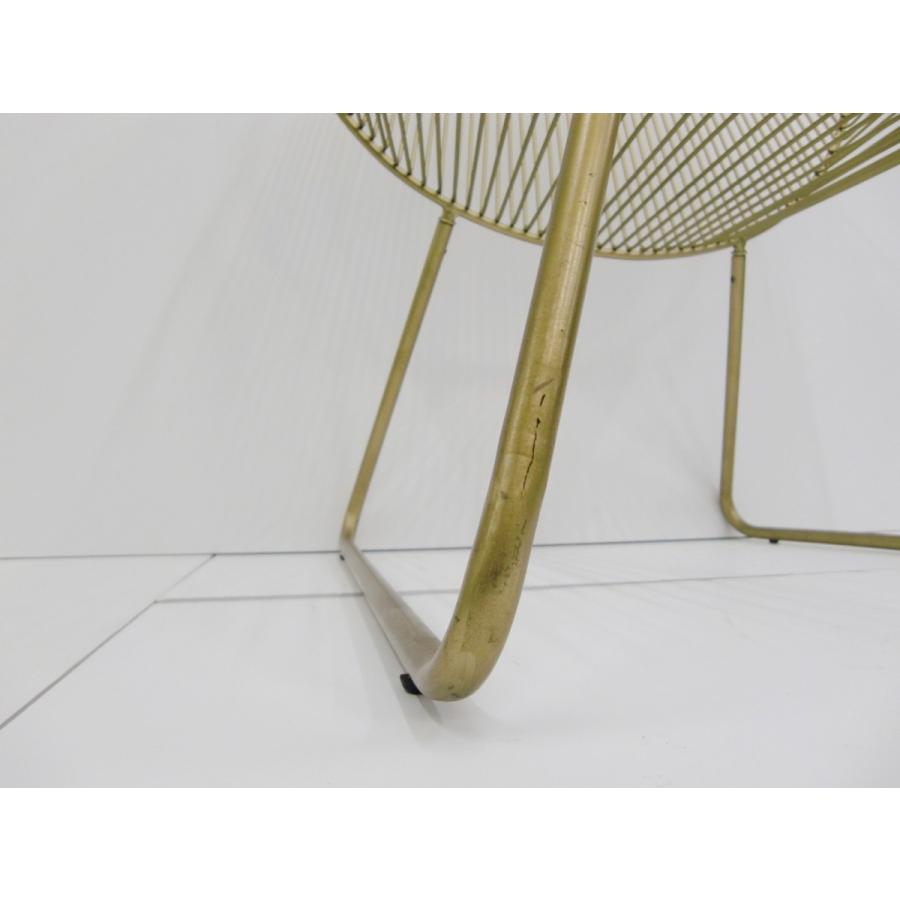 ワイドチェアー ゴールド アイアン パーソナルチェア 1人掛け 1人用 カフェチェアー リビング チェア 椅子 イス アンティーク おしゃれ |  | 05