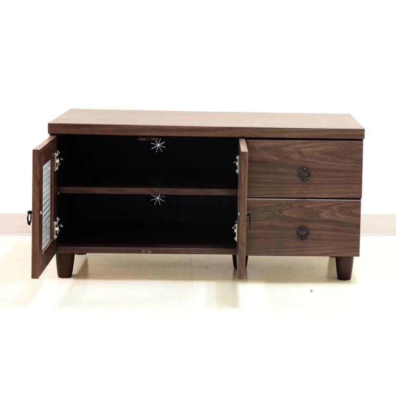 90幅 ローボード テレビ台 テレビボード リビングボード TV台 TVボード AVボード 収納棚 天然木 木製 ロータイプ |  | 02