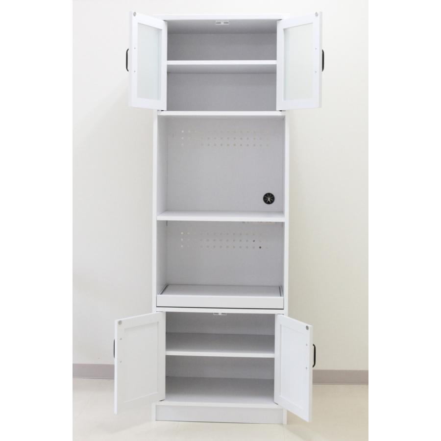 レンジ台 60幅 レンジボード キッチンボード カップボード コンセント キッチン収納 レンジラック ユリアン ホワイト シンプル 高級感 |  | 03