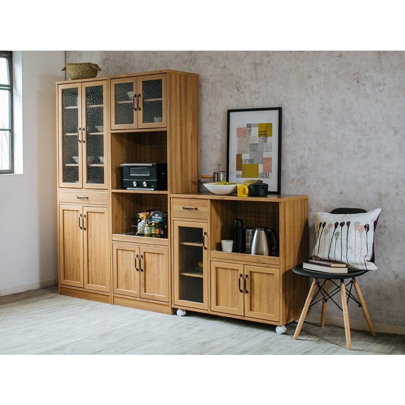 食器棚 幅60cm アンティーク調 キッチン収納 スリム 台所 収納 キッチンラック ハイタイプ 食器収納 キッチンボード |  | 02