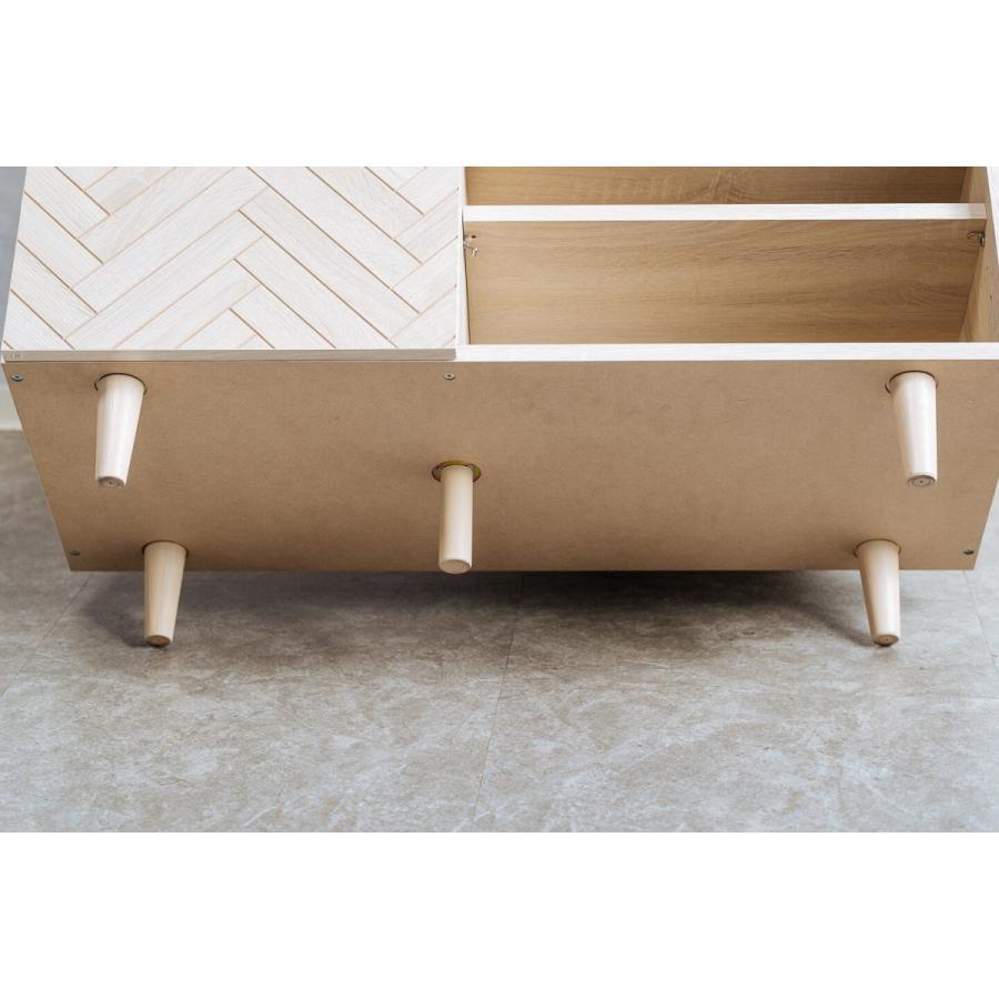 人気 ヘリンボーン柄 ローボード 幅90cm WH ホワイト テレビ台 テレビボード リビングボード TV台 TVボード AVボード |  | 04