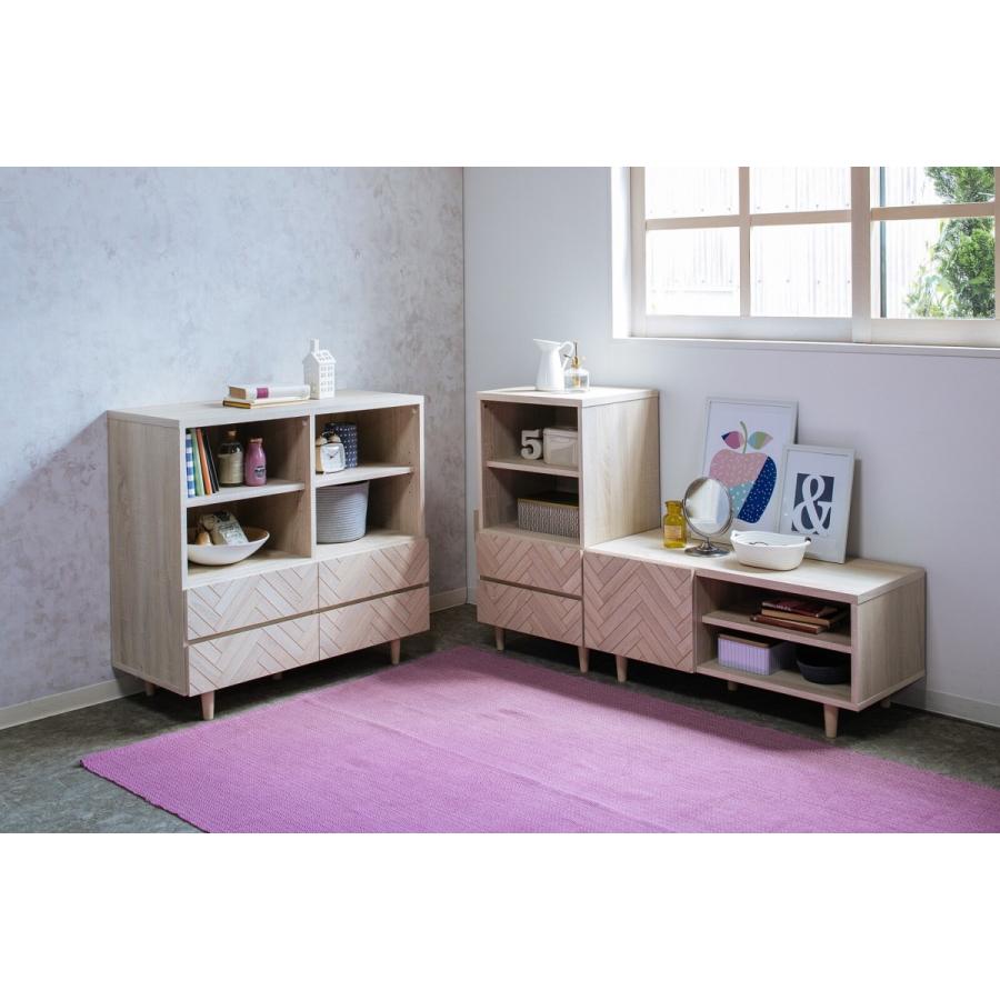 人気 ヘリンボーン柄 ローボード 幅90cm WH ホワイト テレビ台 テレビボード リビングボード TV台 TVボード AVボード |  | 05