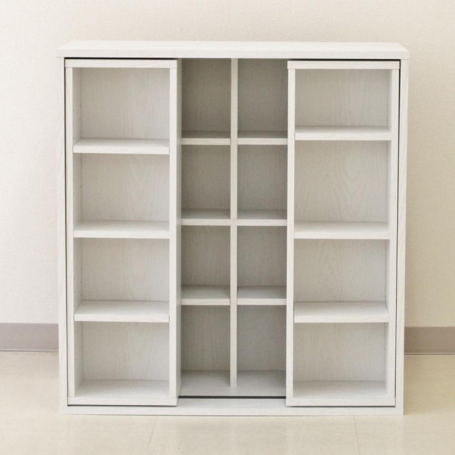 奥行き29cm コンパクト 書棚 ホワイト スリム 省スペース スライド式 本棚 ディスプレイラック 収納棚 リビング ラック | 