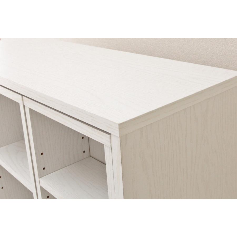 奥行き29cm コンパクト 書棚 ホワイト スリム 省スペース スライド式 本棚 ディスプレイラック 収納棚 リビング ラック |  | 03