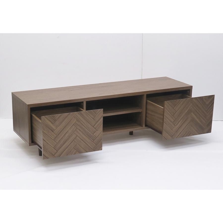 人気 ヘリンボーン柄 ローボード 幅135cm MBR ミドルブラウン テレビ台 テレビボード リビングボード TV台 TVボード |  | 02