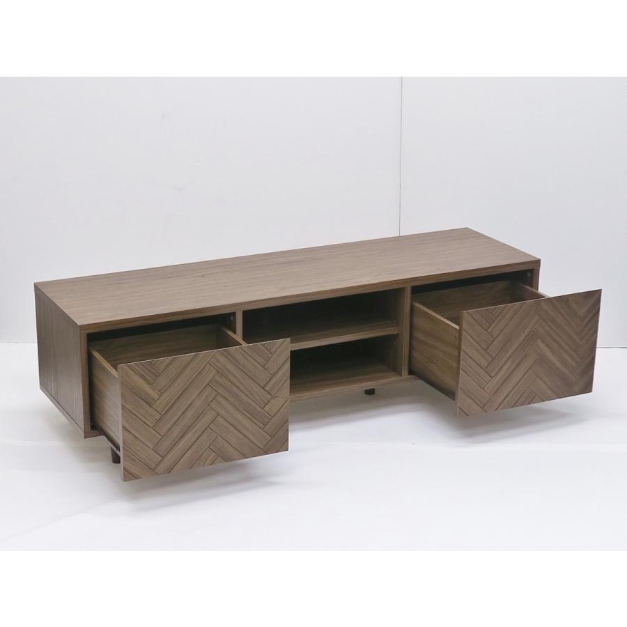 人気 ヘリンボーン柄 ローボード 幅135cm MBR ミドルブラウン テレビ台 テレビボード リビングボード TV台 TVボード |  | 03