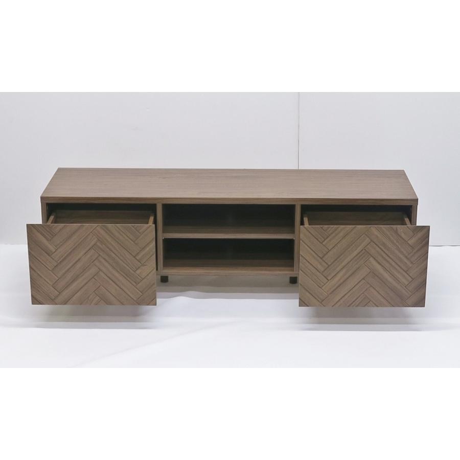 人気 ヘリンボーン柄 ローボード 幅135cm MBR ミドルブラウン テレビ台 テレビボード リビングボード TV台 TVボード |  | 04