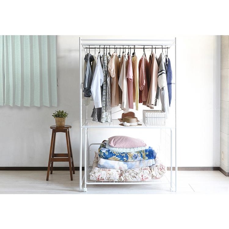 布団収納ラック 布団収納ラック 2段 キャスター付き ハイタイプ 布団収納庫 スチールラック 布団収納ケース ラック 伸縮 |  | 01