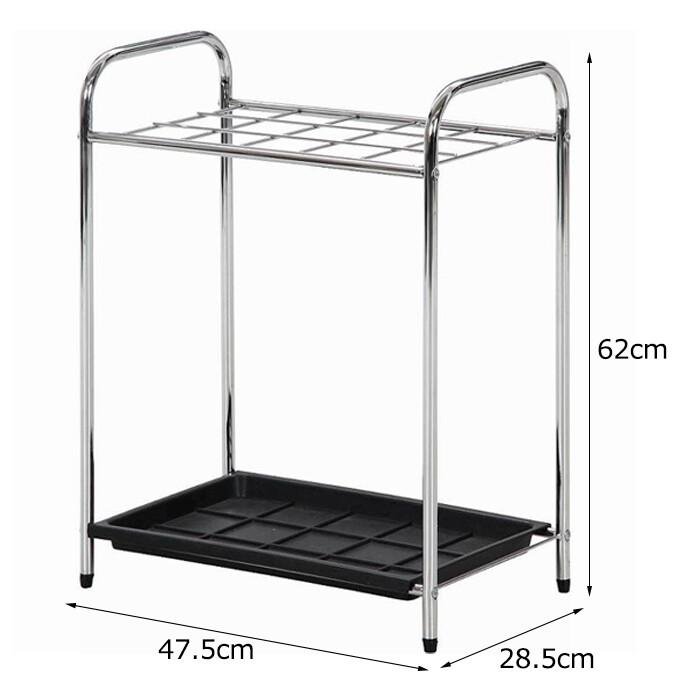 クロム傘立て 15マス 業務用 カフェ 店舗 オフィス SOHO 大容量 シンプル アンブレラスタンド 収納 傘たて かさたて かさ立て 傘 | 