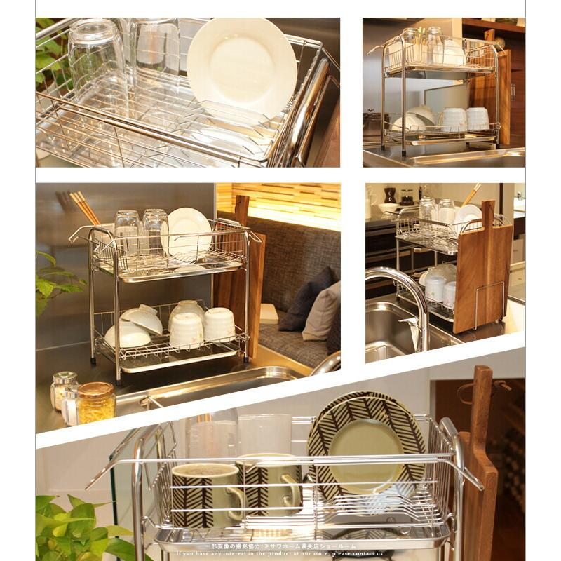 アクアスタイル 2段水切りバスケットスライド式 ワイド 水切りラック 水切りかご シンプルストレージ 水切りかご 水きりラック ディッシュラック |  | 05