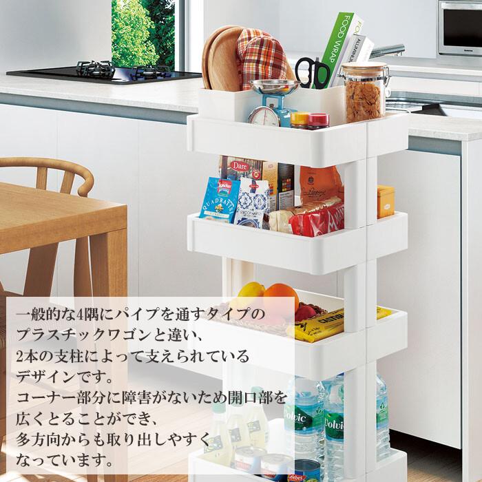 スマートワゴンFit W350-4段 W 隙間 キッチン スリム 収納 ラック すき間  棚 ラック 収納 ストッカー サニタリー 洗面所 おしゃれ |  | 01