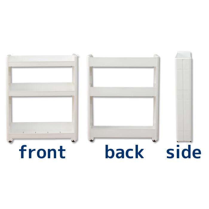 スマートワゴン ランドリー3段 W 隙間 キッチン スリム 収納 ラック すき間  棚 ラック 収納 ストッカー サニタリー 洗面所 おしゃれ |  | 04