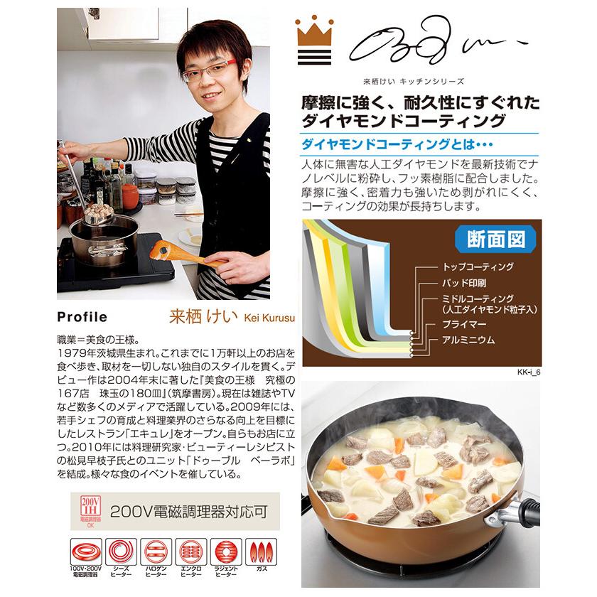 来栖けい IH対応 深型両口フライパン28cm 調理器具 調理小物 ガス火対応 IH対応 フライパン 調理用品 キッチン |  | 01