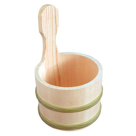 天然木 片手湯桶 バス雑貨 桶 木製 ホテル 旅館 おけ 温泉 和風 和モダン レトロ 和テイスト 和雑貨 | 