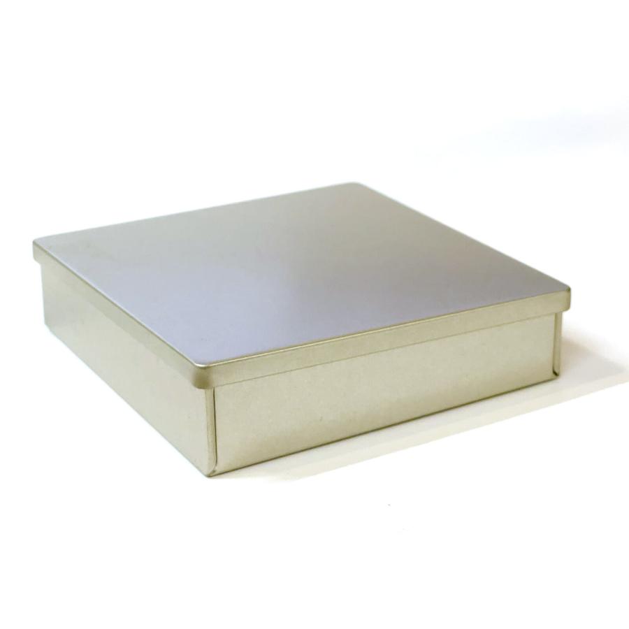 ブリキ缶 無地　角　1点 NO.7 シルバー 銀色 保管容器 BOX 小物入れ 小物収納 シンプル 四角形 | ブランド登録なし | 01