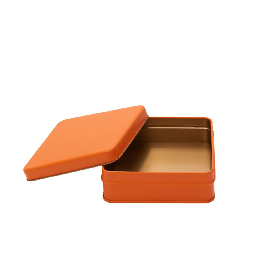 ブリキ缶 イロイロカン角1 無地 シンプル カラーリング 小物入れ 小物収納 四角形 レッド イエロー ピンク ブルー ブラック ホワイト ブラウン オレンジ | ブランド登録なし | 06