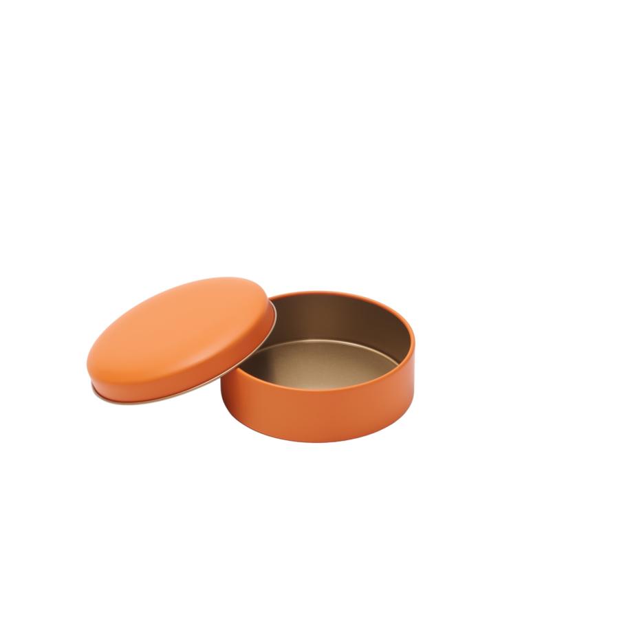 ブリキ缶 イロイロカン丸1 無地 シンプル 小物入れ 小物収納 四角形 レッド イエロー ピンク ブルー ブラック ホワイト ブラウン オレンジ 丸型 円型 ラウンド型 | ブランド登録なし | 06