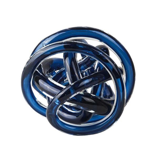 ガラスボールオブジェ ネイビーブルー 置物 オブジェ 輸入雑貨 FC-256-B インテリア おしゃれ アンティーク 玄関 リビング 置物 モダン | 