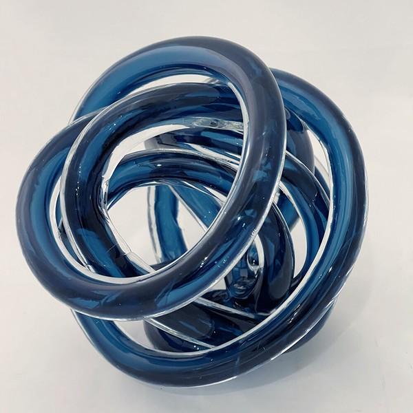ガラスボールオブジェ ネイビーブルー 置物 オブジェ 輸入雑貨 FC-256-B インテリア おしゃれ アンティーク 玄関 リビング 置物 モダン |  | 01