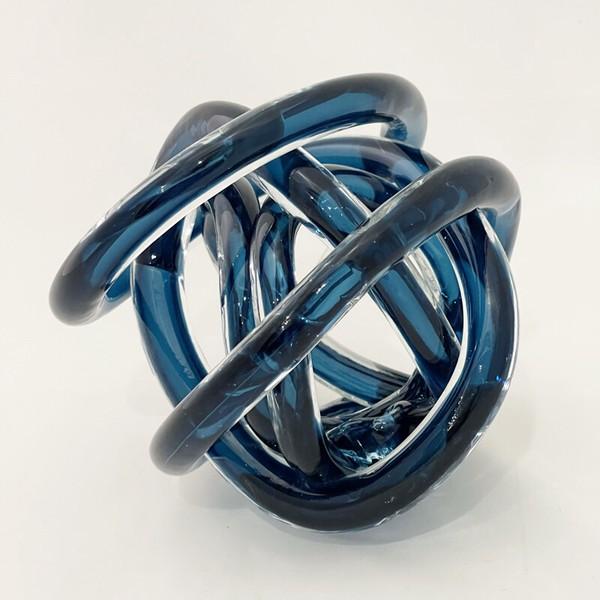 ガラスボールオブジェ ネイビーブルー 置物 オブジェ 輸入雑貨 FC-256-B インテリア おしゃれ アンティーク 玄関 リビング 置物 モダン |  | 02