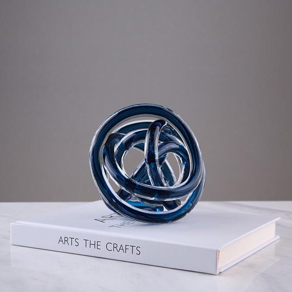 ガラスボールオブジェ ネイビーブルー 置物 オブジェ 輸入雑貨 FC-256-B インテリア おしゃれ アンティーク 玄関 リビング 置物 モダン |  | 04