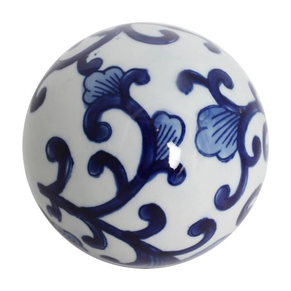 陶器のシノワズリボールオブジェ 6個セット φ10cm インテリア おしゃれ アンティーク 玄関 リビング 置物 モダン |  | 01