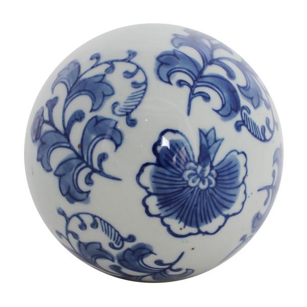 陶器のシノワズリボールオブジェ 6個セット φ10cm インテリア おしゃれ アンティーク 玄関 リビング 置物 モダン |  | 02