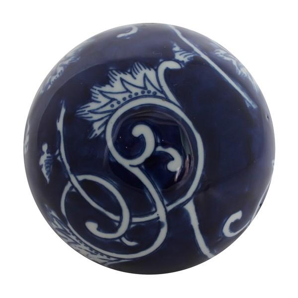 陶器のシノワズリボールオブジェ 6個セット φ10cm インテリア おしゃれ アンティーク 玄関 リビング 置物 モダン |  | 04